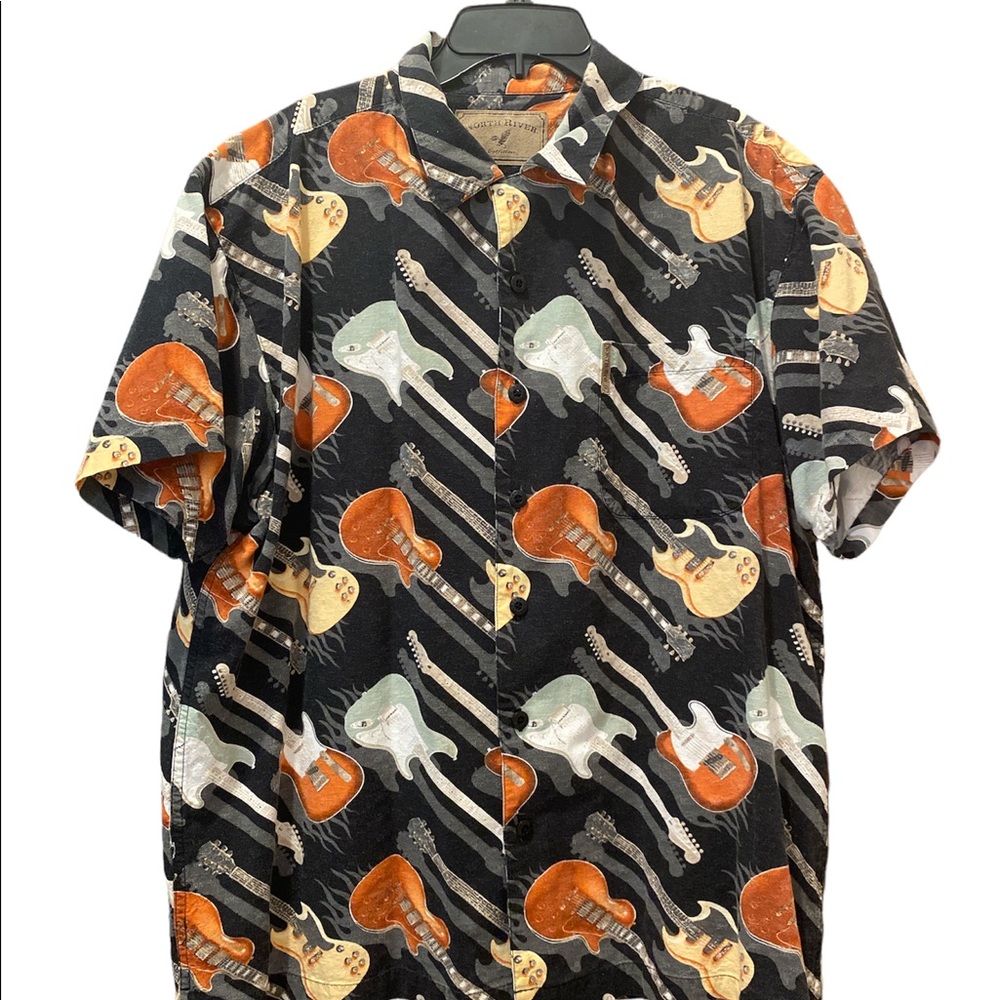Vintage guitar button up